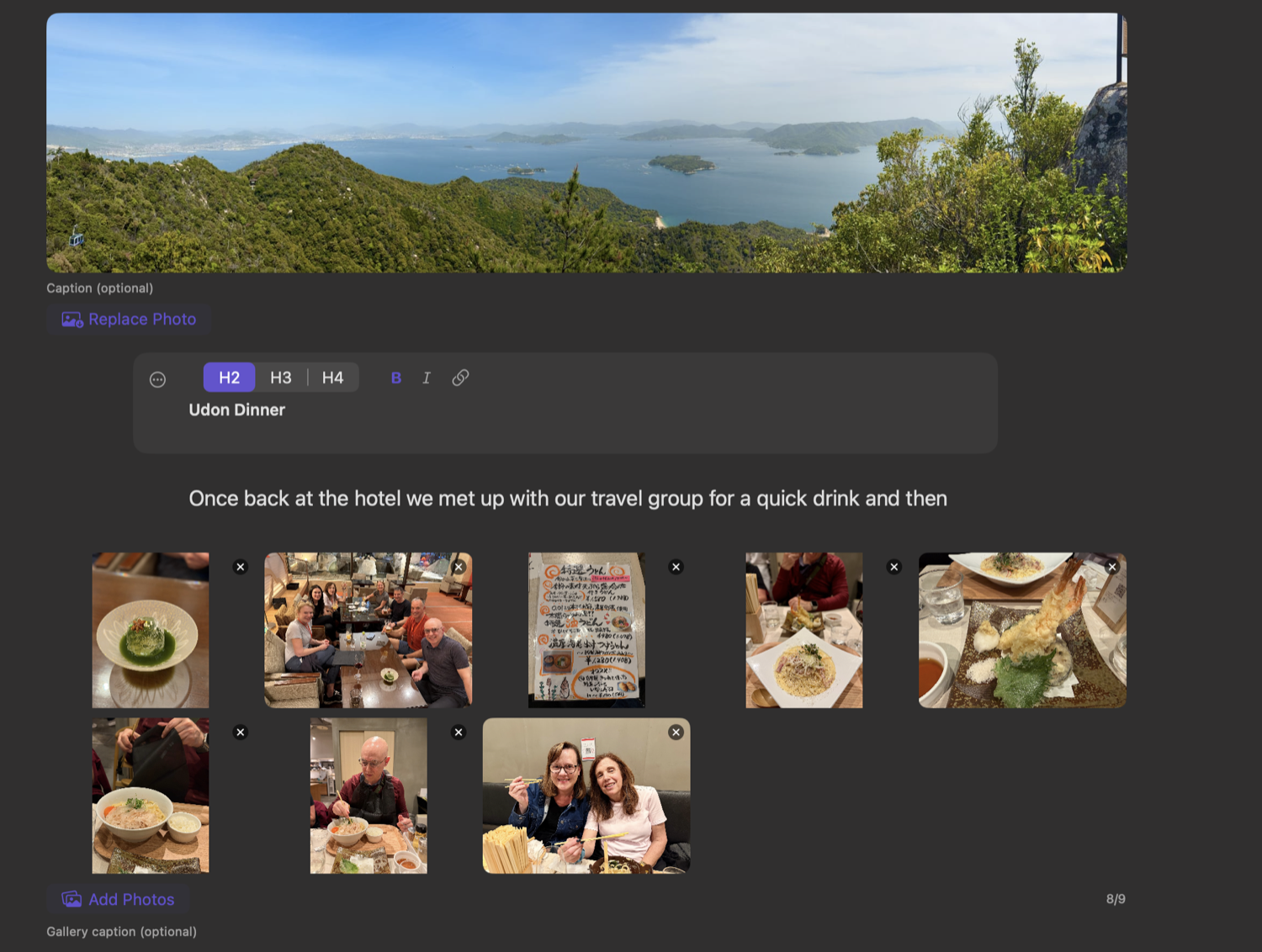Spectrapress editing a photo-rich Ghost story on Mac